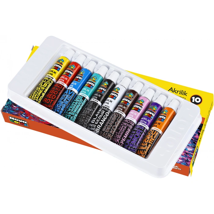 NOVA COLOR 10 RENK AKRİLİK BOYA TÜP 7 gr NC-287