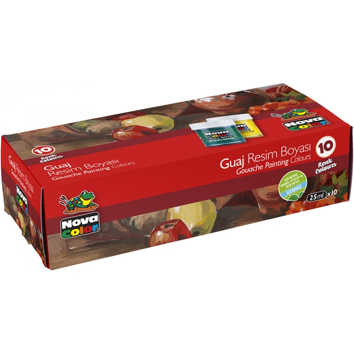 NOVA COLOR 10 RENK GUAJ BOYA ŞİŞE NC-114