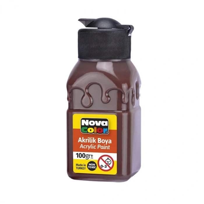 NOVA COLOR AKRİLİK BOYA 100 ml KAHVE NC-2016