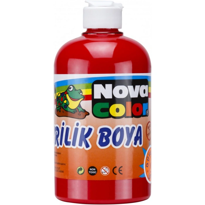 NOVA COLOR AKRİLİK BOYA 500 ml KIRMIZI NC-382