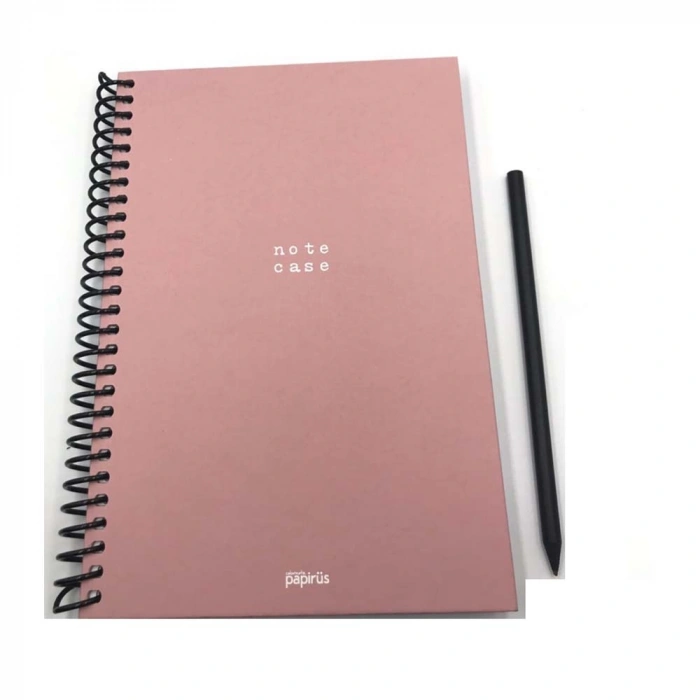 Papirüs Note Case Spiralli Sert Kapak 120yp 16x23cm Kareli Defter