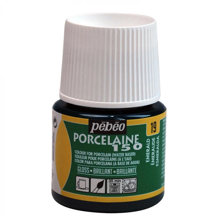 Pebeo Porcelaine 150 Fırınlanabilir Porselen Boyası 19 Emerald