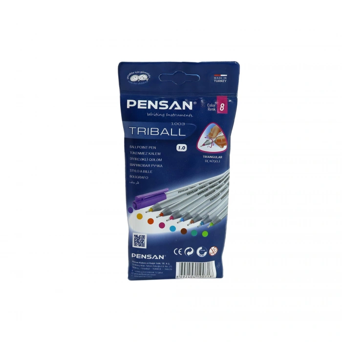 PENSAN 1003 TRIBALL 8 RENK TÜKENMEZ KALEM
