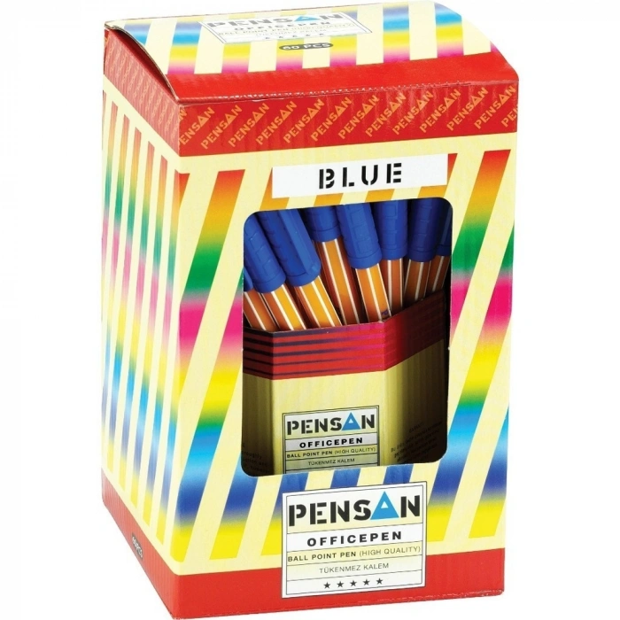 Pensan 1010 Ofis Pen Mavi Tükenmez Kalem (60 lı Kutu)