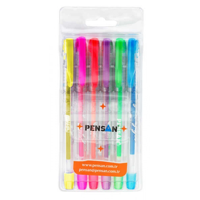Pensan Jel Kalem 6lı Neon Renkler