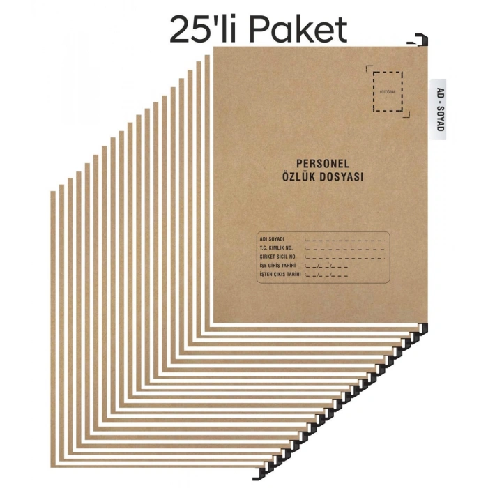 Personel Özlük Dosyası Tek Gözlü (Plastik Askılı 25 Adet)
