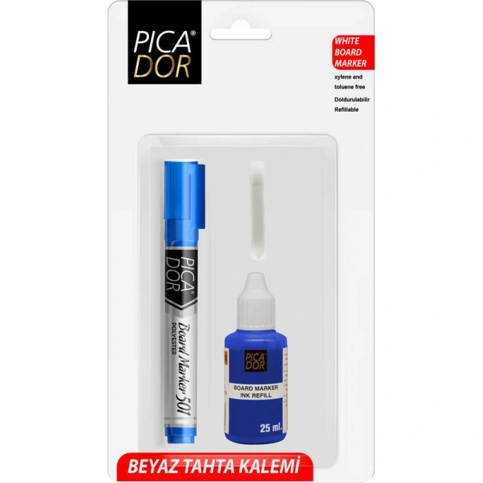 Picador 501 Doldurulabilir Tahta Kalem Seti Mavi
