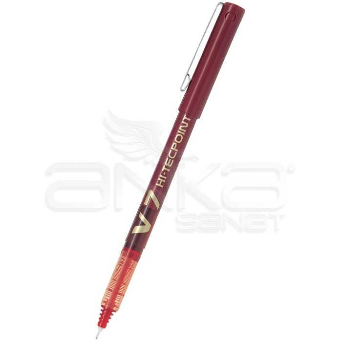 Pilot V7 Hi-Tecpoint İğne Uçlu Roller Kalem 0.7 Kırmızı