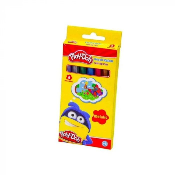 Playdoh Metalik Keçeli Kalem 6lı