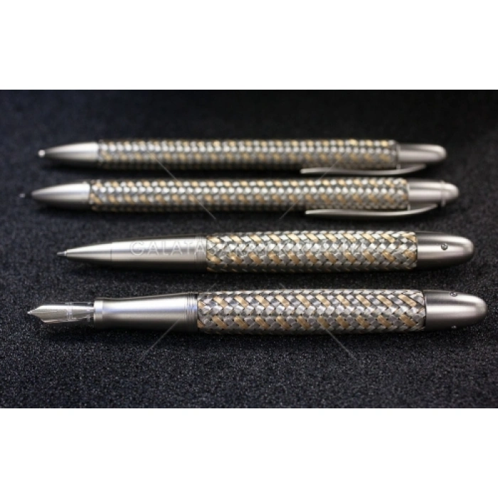 Porsche Design Tükenmez Kalem P3110 TexFlex Altın-Çelik 988790