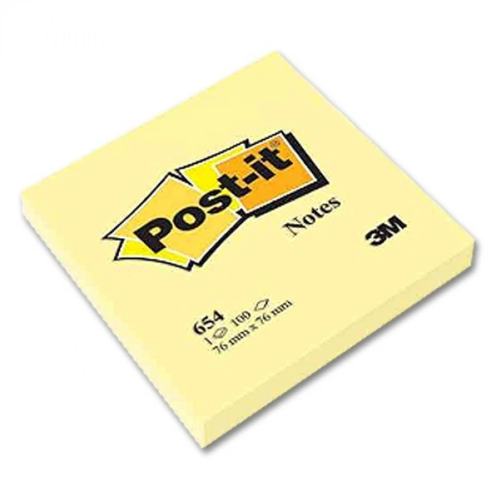 Post-it 654 Yapışkanlı Not Kağıdı 76x76mm (100 Yaprak)
