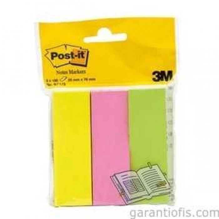 Post-it 671/3 Not Sayfa İşareti (3 Neon Renk)