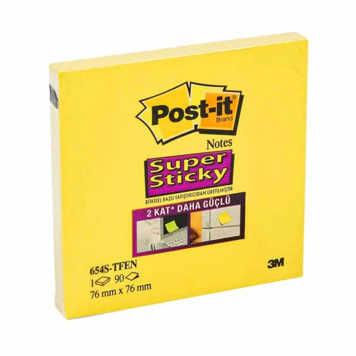 Post-it Yapışkanlı Not Kağıdı 76x76 mm Super Sticky