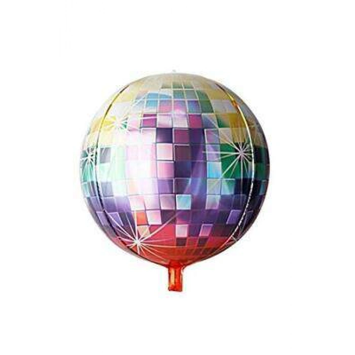 Renkli Disco Topu Şekilli Folyo Balon
