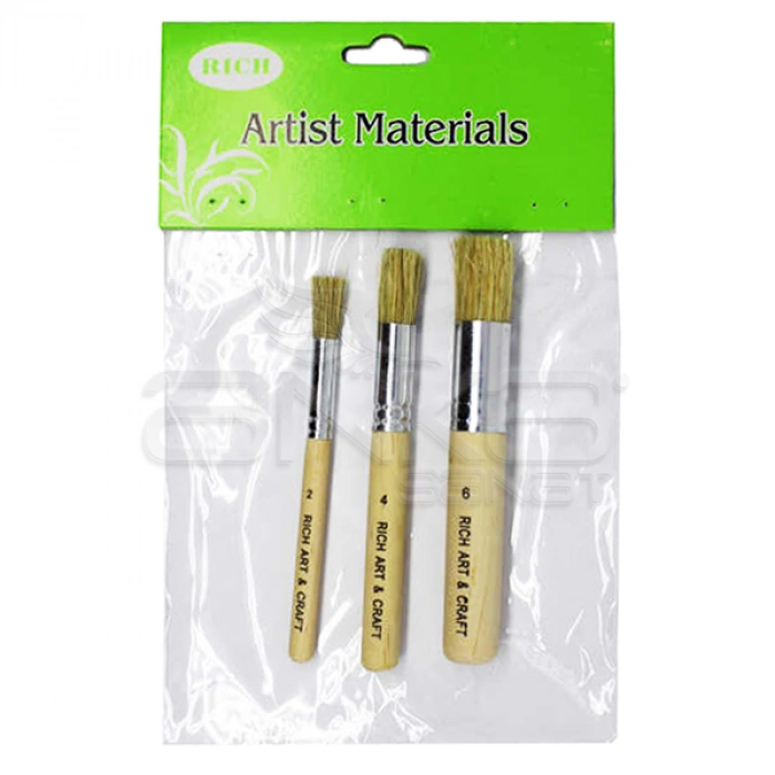 Rich Stencil Fırça Seti 3lü