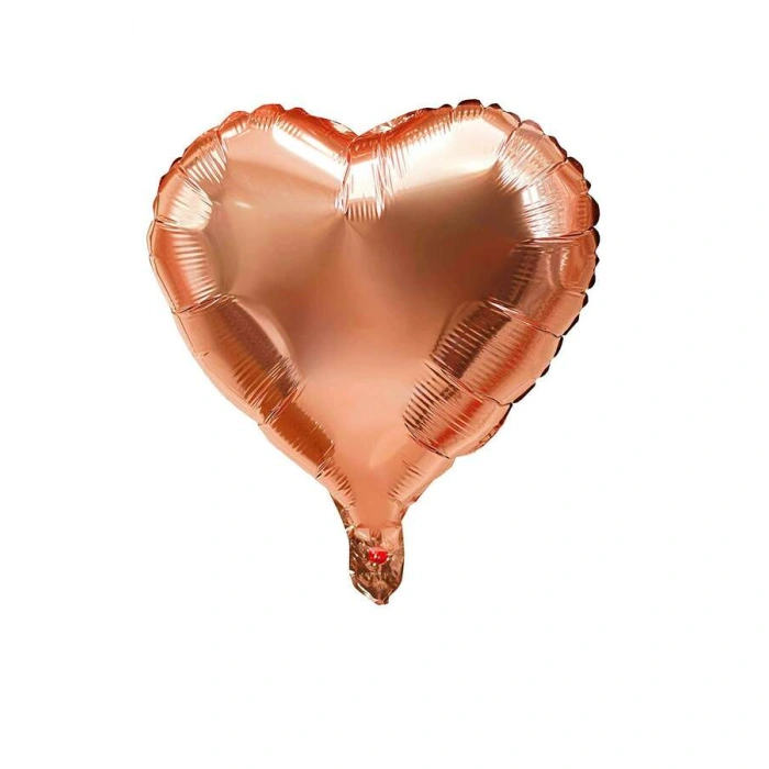 Rose Gold(pembe  altın ) kalp folyo balon (45 cm )