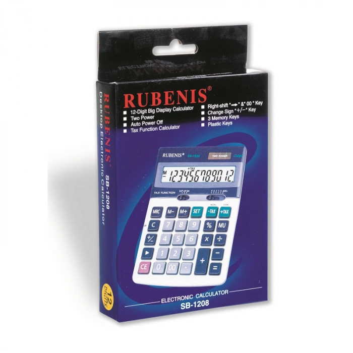 RUBENIS SB-1208 MASA TİPİ HESAP MAKİNESİ 12 HANE