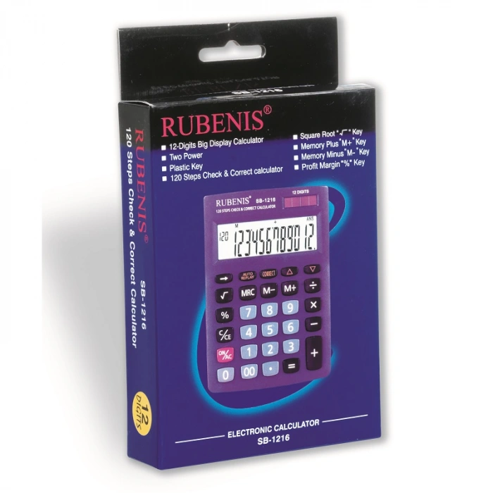 RUBENIS SB-1216  HESAP MAKİNESİ 12 HANE
