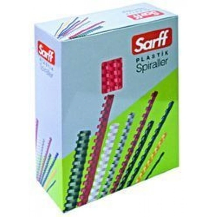 SARFF 16mm PLASTİK SPİRAL MAVİ 100LÜ (90-120syf)