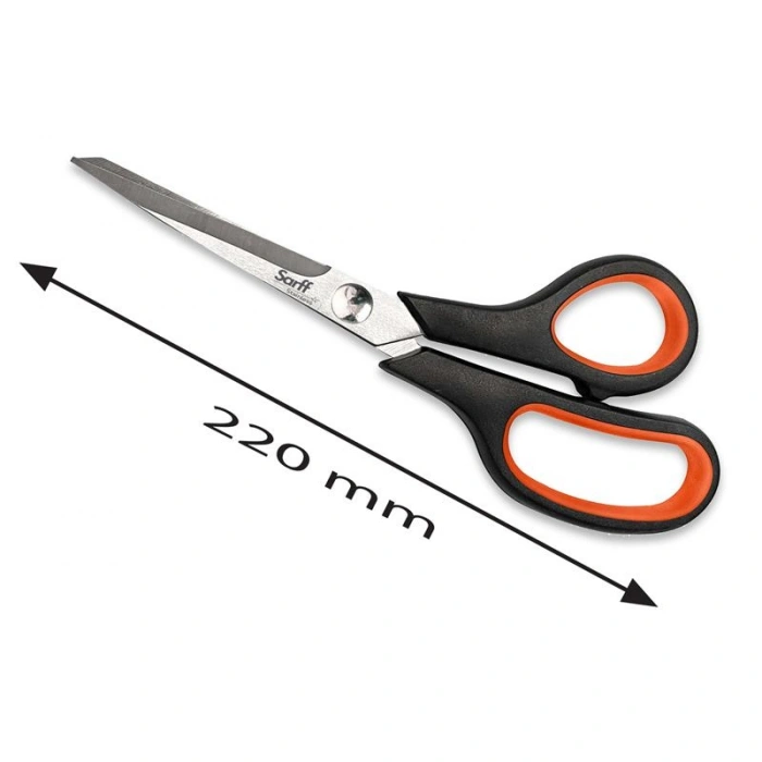 Sarff Easy Grip Kauçuk Plastik Saplı 22cm Ofis Makası