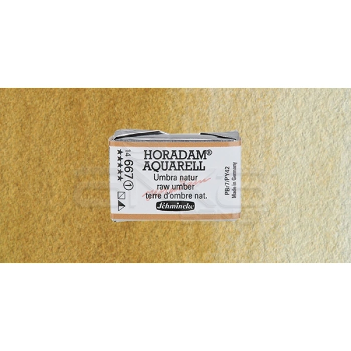 Schmincke Horadam Aquarell 1/1 Tablet 667 Raw Umber seri 1