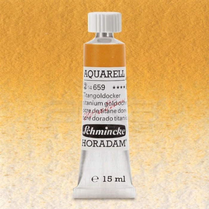Schmincke Horadam Aquarell Tube 15ml Seri 2 Titanium Gold Ochre 659