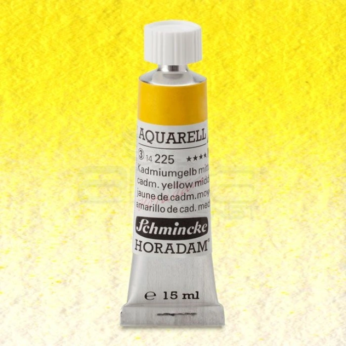 Schmincke Horadam Aquarell Tube 15ml Seri 3 Cadmium Yellow Middle 225