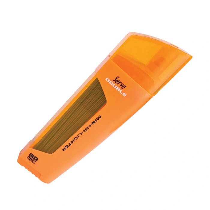 SERVE DOUBLE MIN KALEM UCU 0.7 2B-FOSFORLU KALEM TURUNCU (FMT)