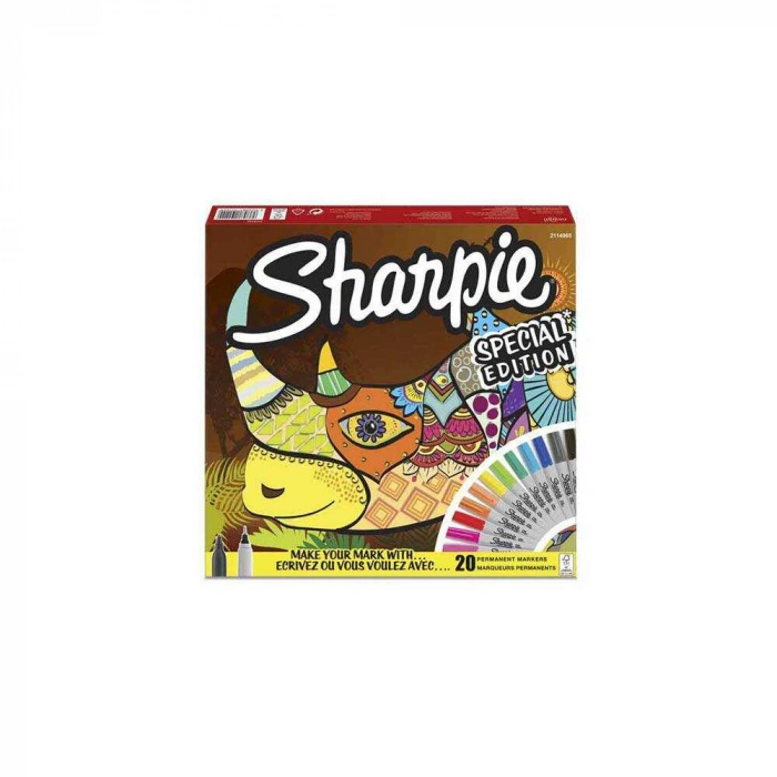 Sharpie Permanent Markör Set Fine Gergedan 20li