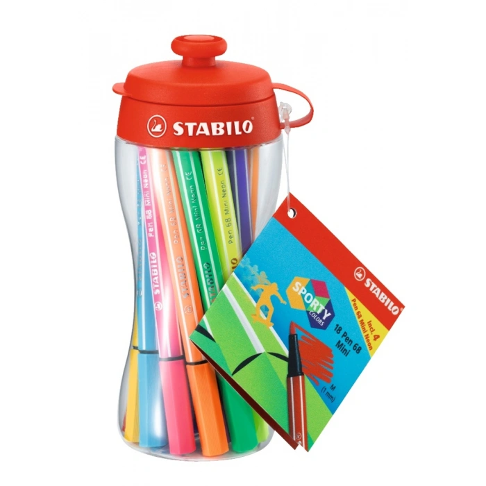 Stabilo Pen 68 Mini Drinking Bottle 18 Renk 668/18-04