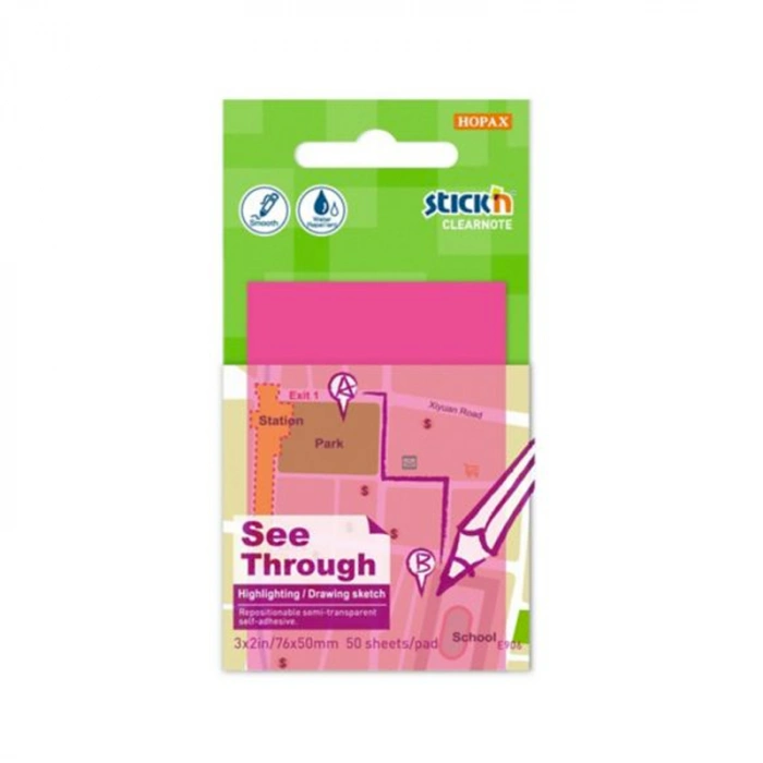 STİCKN 21707 YAPIŞKANLI SAYDAM NOT KAĞIDI 51x76 NEON PEMBE