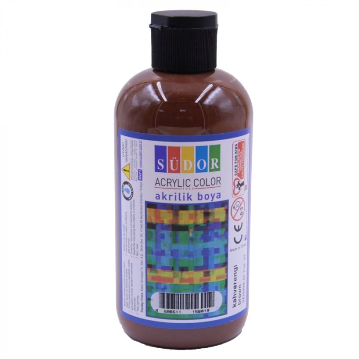 SÜDOR AKRİLİK KAHVERENGİ 250 ml  SD1008-12