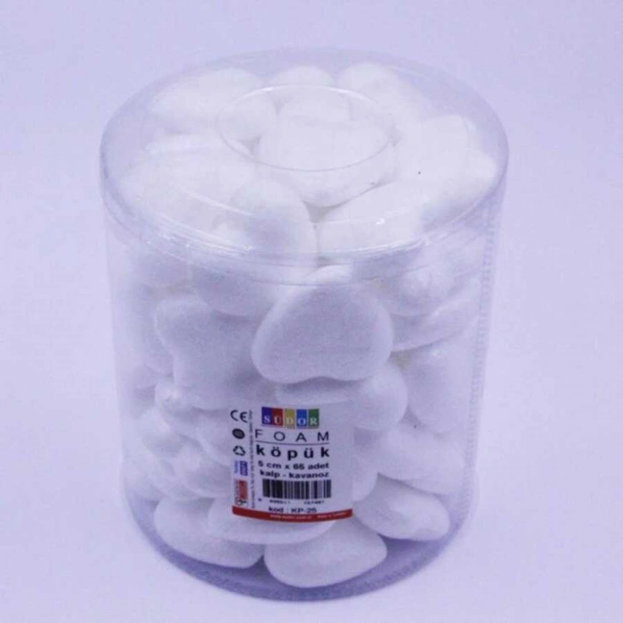 Südor Köpük Monalisa Kalp 5 cm 45 Adet Kavanoz