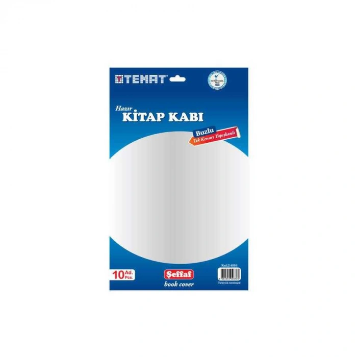 Temat Tek Kenarı Yapışkanlı Kitap Kabı Yeşil 10lu