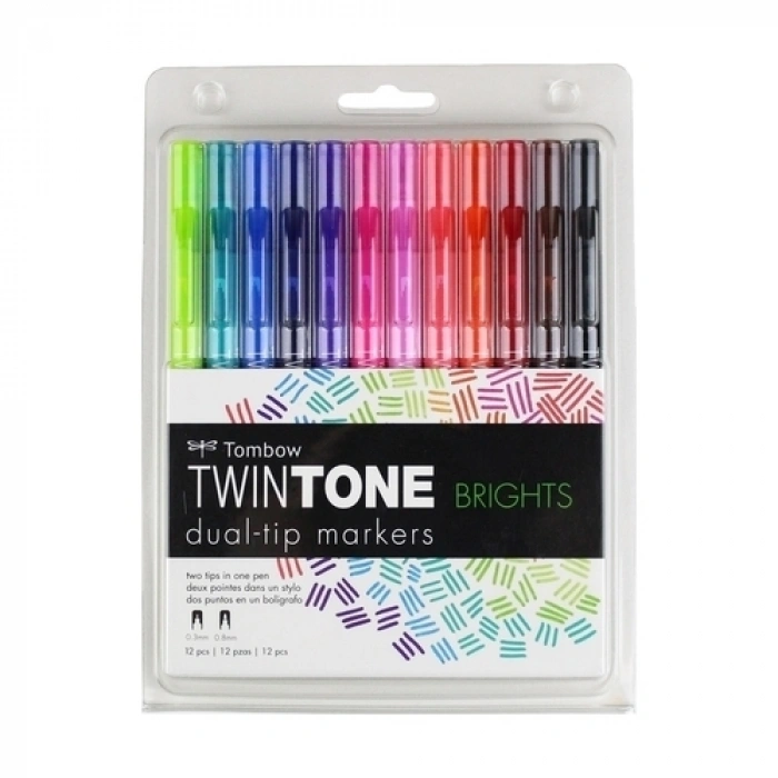 TOMBOW TWIN TONE MARKÖR RAİNBOW TONLAR SETİ 12 RENK