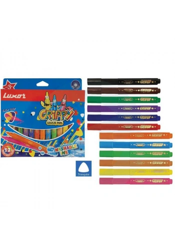 LUXOR 1212 GRIPPY 12 RENK KEÇELİ KALEM