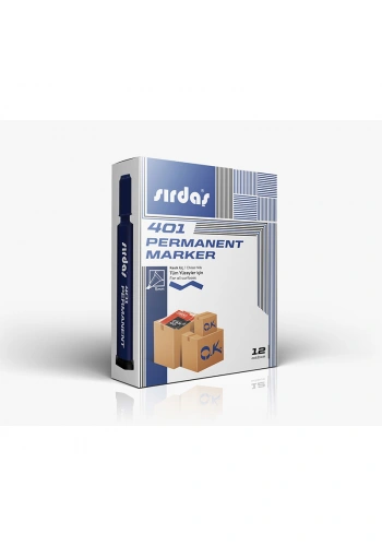 SIRDAŞ PERMANENT KOLİ KALEMİ KESİK UÇ MAVİ PM-401