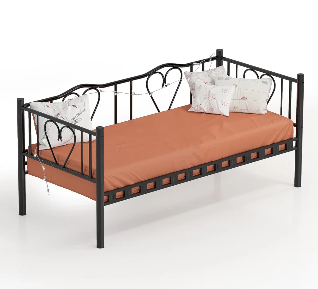 Brono Metal Divan, Karyola, Siyah 90x200
