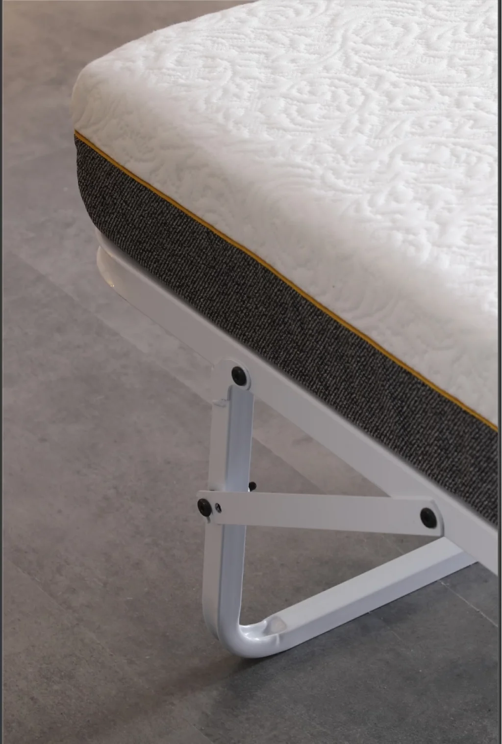 Devon Metal Katlanır Karyola + Yatak (Beyaz) | Limni Home