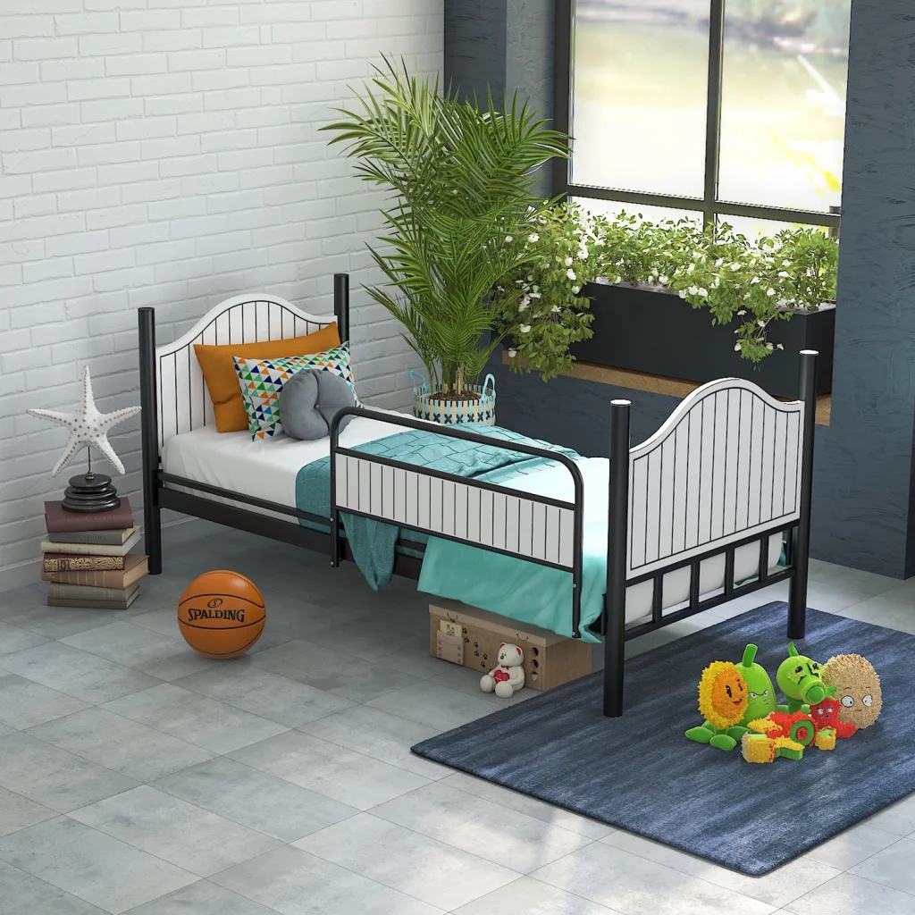 Loca Tek Kişilik Korkuluklu Metal Karyola - Çocuk & Genç Odası