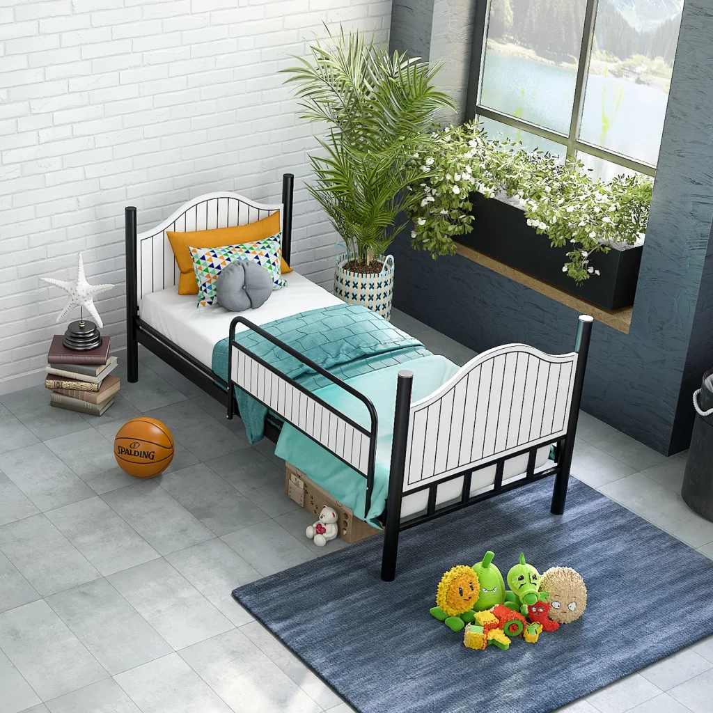 Loca Tek Kişilik Korkuluklu Metal Karyola - Çocuk & Genç Odası