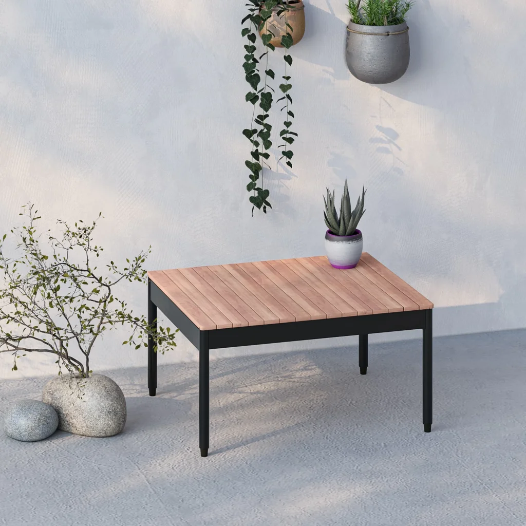 Mini Multilounge Siyah Orta Sehpa – Bahçe ve Balkon Mobilyası