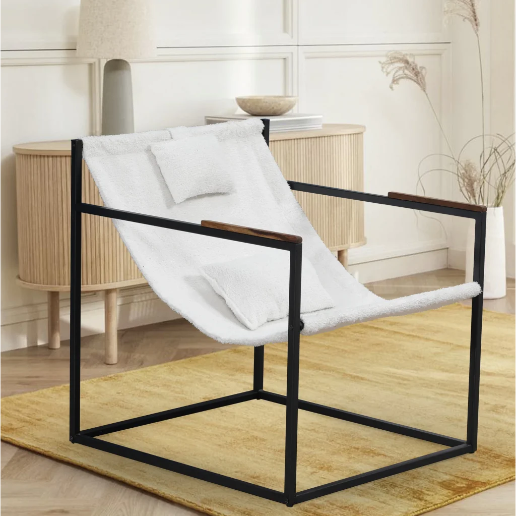 Oleron Teddy Kumaşlı, İreko Ahşap Kollu, Metal İskeletli Berjer