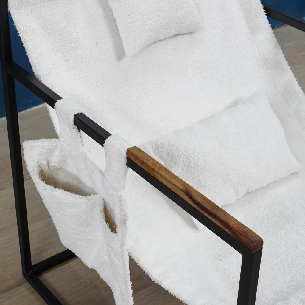 Oleron Teddy Kumaşlı, İreko Ahşap Kollu, Metal İskeletli Berjer