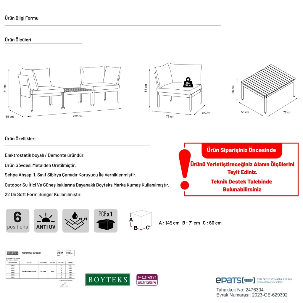 Mini Multilounge Krem Küçük Balkon Mobilyası – Şezlong ve Köşe Bahçe Seti