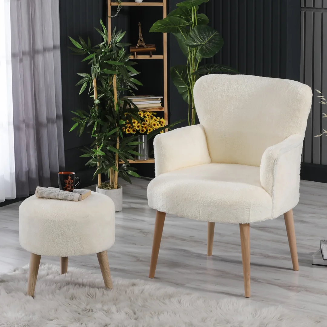 Hoar Berjer ve Puf Set