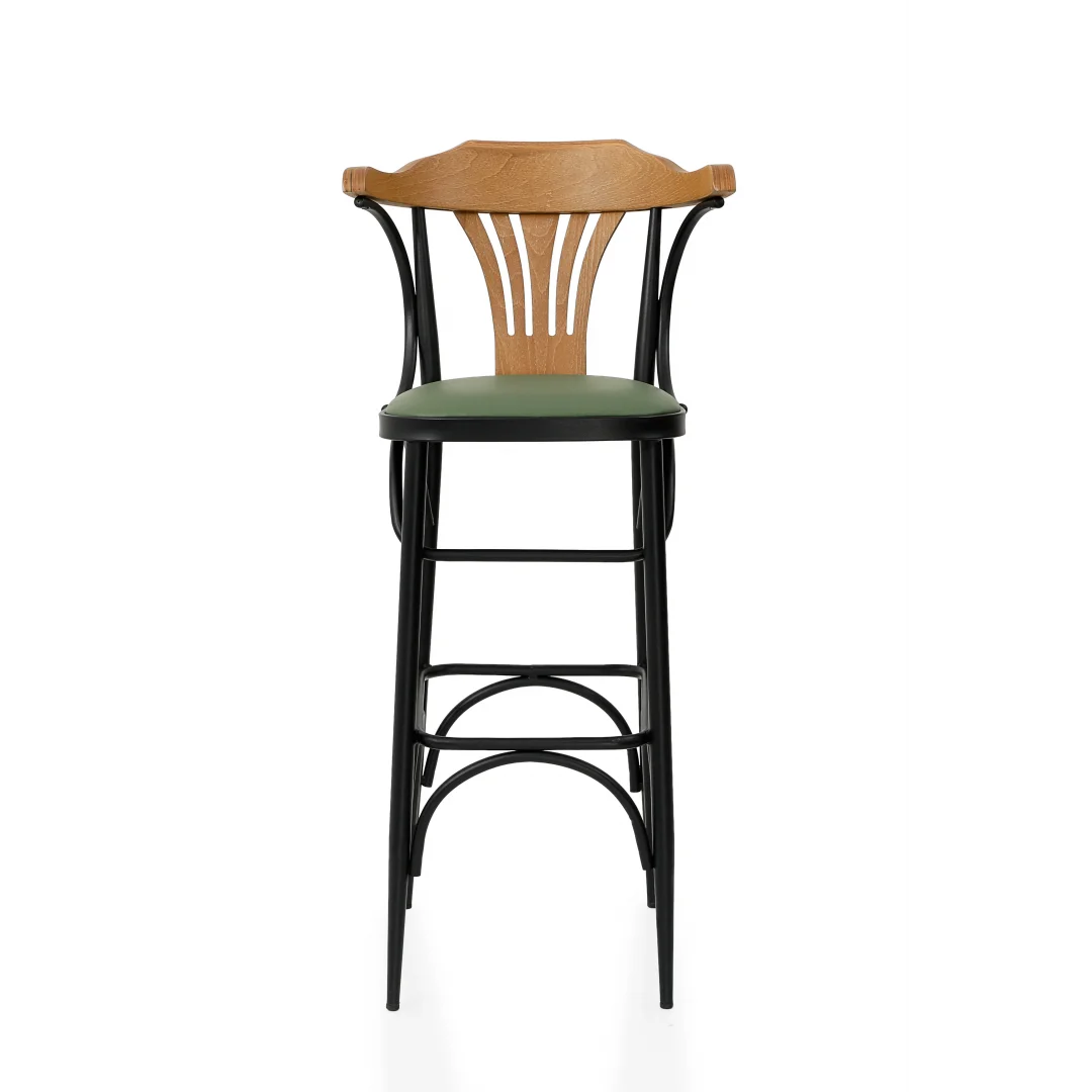 Limnihome Hermes Ahşap & Metal Bar Sandalyesi