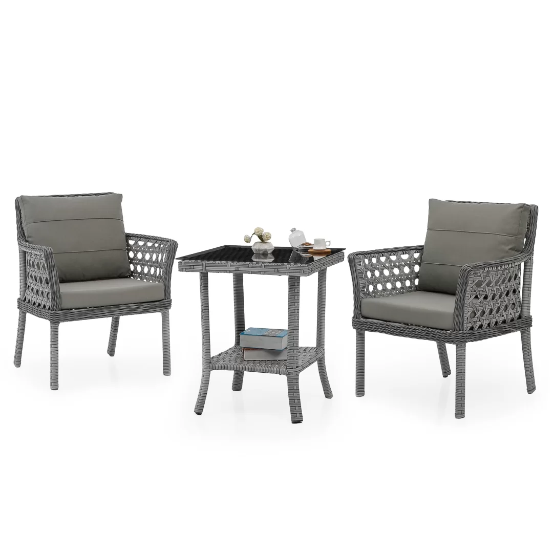 Luna 2li Rattan Bahçe Balkon Takımı + Sehpa
