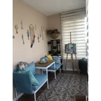 Mini Multilounge Küçük Balkon Mobilyası – Şezlong ve Köşe Bahçe Seti- ( TURKUAZ )