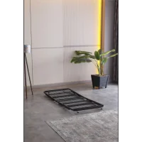 Limni Home Devon Metal Katlanır Karyola (Siyah) + Yatak